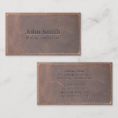 ヴィンテージ縫い革ダイビング名刺 名刺 (正面/裏面)