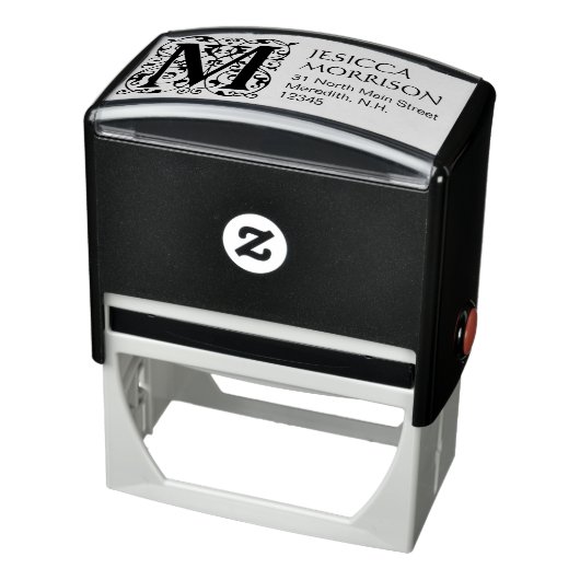 ヴィンテージ繁華文字Mモノグラム住所 セルフインキングスタンプ (商品)