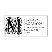 ヴィンテージ繁華文字Mモノグラム住所 セルフインキングスタンプ (デザイン)