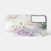 ヴィンテージ繊細な水彩紫藤 SAMSUNG GALAXYケース (裏面横)