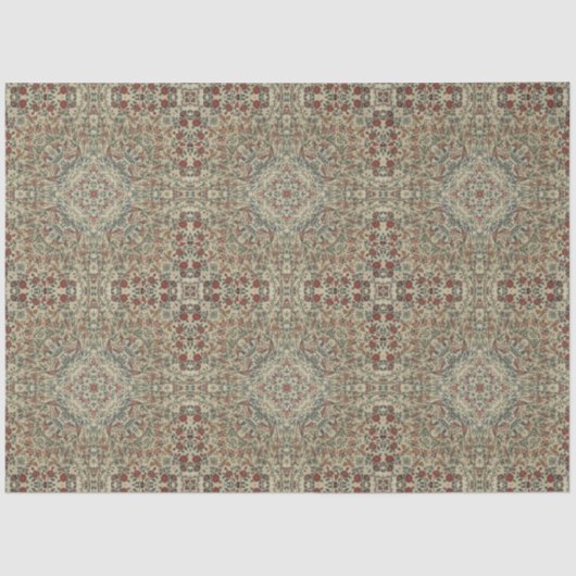 ヴィンテージ織鳥の花 薄葉紙 (正面)