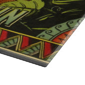 ヴィンテージ缶ラベル芸術、蝶カボチャ野菜 カッティングボード (角)