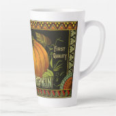 ヴィンテージ缶ラベル芸術、蝶カボチャ野菜 カフェラテマグ (右)