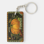 ヴィンテージ缶ラベル芸術、蝶カボチャ野菜 キーホルダー (裏面)