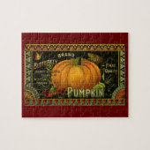 ヴィンテージ缶ラベル芸術、蝶カボチャ野菜 ジグソーパズル (横)