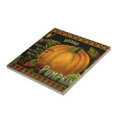 ヴィンテージ缶ラベル芸術、蝶カボチャ野菜 タイル (側面)