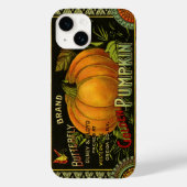 ヴィンテージ缶ラベル芸術、蝶カボチャ野菜 Case-Mate iPhoneケース (裏面)