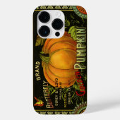 ヴィンテージ缶ラベル芸術、蝶カボチャ野菜 Case-Mate iPhoneケース (裏面)
