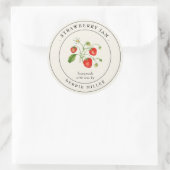 ヴィンテージ缶詰いちごジャム瓶ラベル ラウンドシール (バッグ)