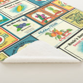 ヴィンテージ缶詰の商品 – フルーツのラベル シェルパブランケット (3/4)