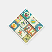 ヴィンテージ缶詰の商品 – フルーツのラベル スタンダードカクテルナプキン (角)