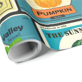 ヴィンテージ缶詰の商品 – フルーツのラベル ラッピングペーパー (ロールコーナー)