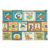 ヴィンテージ缶詰の商品 – フルーツのラベル 枕カバー (裏面-右)