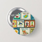 ヴィンテージ缶詰の商品 – フルーツのラベル 缶バッジ (正面&裏面)