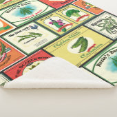 ヴィンテージ缶詰の野菜ラベル シェルパブランケット (3/4)