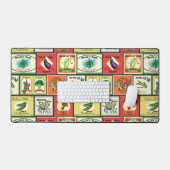 ヴィンテージ缶詰の野菜ラベル デスクマット (キーボード&マウス)