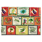 ヴィンテージ缶詰の野菜ラベル ラージペーパーバッグ (裏面)