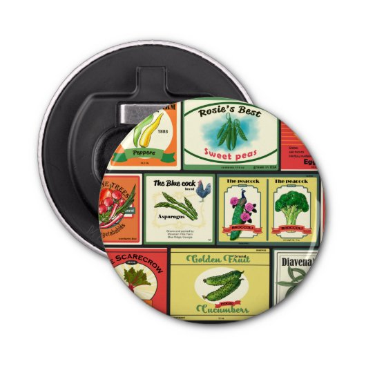 ヴィンテージ缶詰の野菜ラベル 栓抜き (正面)