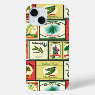 ヴィンテージ缶詰の野菜ラベル iPhone 15ケース