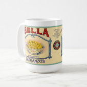 ヴィンテージ缶詰ガルバンゾ豆ラベル コーヒーマグカップ (正面左)