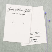 ヴィンテージ署名スクリプトアイボリーの呼び出しジュエリー 名刺