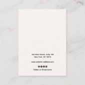 ヴィンテージ署名スクリプトアイボリーの呼び出しジュエリー 名刺 (裏面)