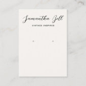 ヴィンテージ署名スクリプトアイボリーの呼び出しジュエリー 名刺 (正面)