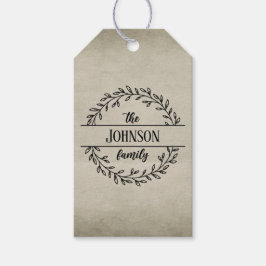 ヴィンテージ署名リース ギフトタグ