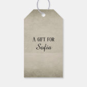 ヴィンテージ署名リース ギフトタグ (裏面)