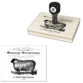 ヴィンテージ羊のマーカンタイル動物スクリプト ラバースタンプ (押印)