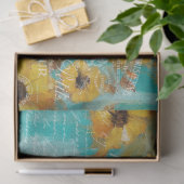 ヴィンテージ羊の素朴フローラ分離 薄葉紙 (ギフト)