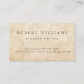 ヴィンテージ羊皮紙アンティーク熟成紙素朴 名刺 (裏面)