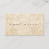 ヴィンテージ羊皮紙アンティーク熟成紙素朴 名刺 (正面)