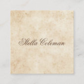 ヴィンテージ羊皮紙アンティーク老人紙田舎 スクエア名刺 (正面)