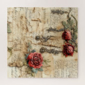 ヴィンテージ羊皮紙ラブレター(4) ジグソーパズル (横)