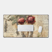 ヴィンテージ羊皮紙ラブレター(4) デスクマット (キーボード&マウス)