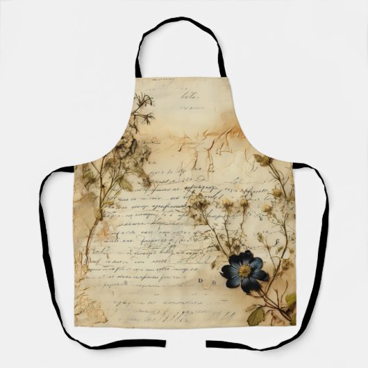 ヴィンテージ羊皮紙ラブレター(5) エプロン (正面)