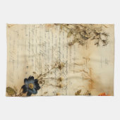 ヴィンテージ羊皮紙ラブレター(5) キッチンタオル (横)