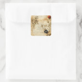 ヴィンテージ羊皮紙ラブレター(5) スクエアシール (バッグ)