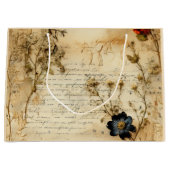 ヴィンテージ羊皮紙ラブレター(5) ラージペーパーバッグ (正面)