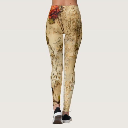 ヴィンテージ羊皮紙ラブレター(5) レギンス (裏面)