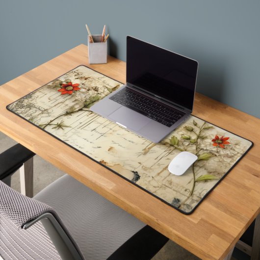 ヴィンテージ羊皮紙ラブレター(6) デスクマット (オフィス2)