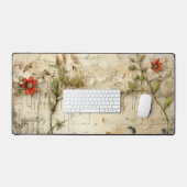 ヴィンテージ羊皮紙ラブレター(6) デスクマット (キーボード&マウス)