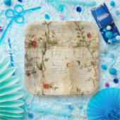 ヴィンテージ羊皮紙ラブレター(6) ペーパープレート (パーティー)