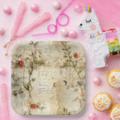 ヴィンテージ羊皮紙ラブレター(6) ペーパープレート (パーティー)