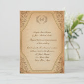 ヴィンテージ羊皮紙巻き 招待状 (スタンド正面)