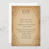 ヴィンテージ羊皮紙巻き 招待状 (正面/裏面)