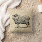 ヴィンテージ羊 クッション (ブランケット)