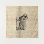 ヴィンテージ羊 タペストリー (正面(横))