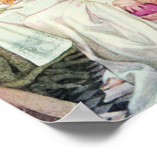 ヴィンテージ美しいとビーストイラストレーション ポスター (角)